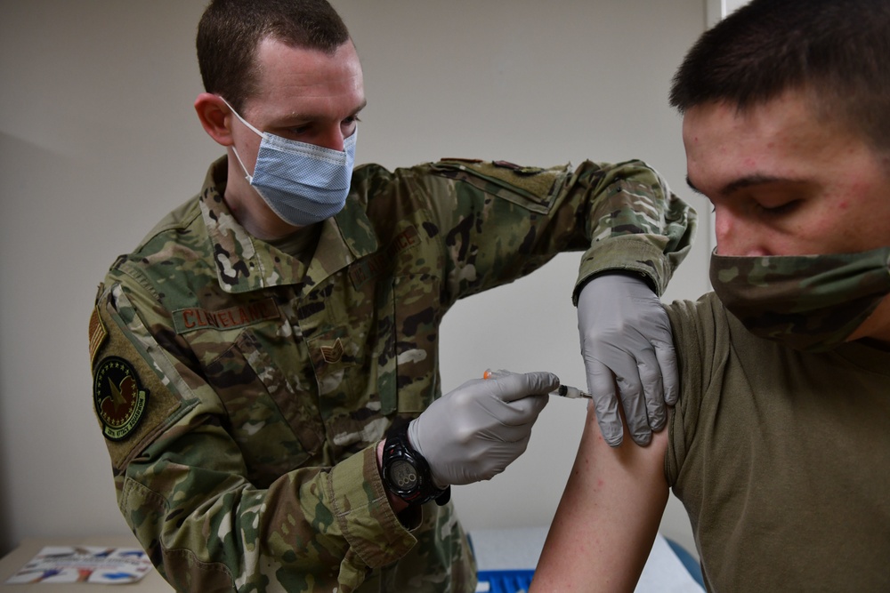 Airmen, mission essential personnel at Whiteman Air Force Base receive COVID-19 vaccine on New Years Eve