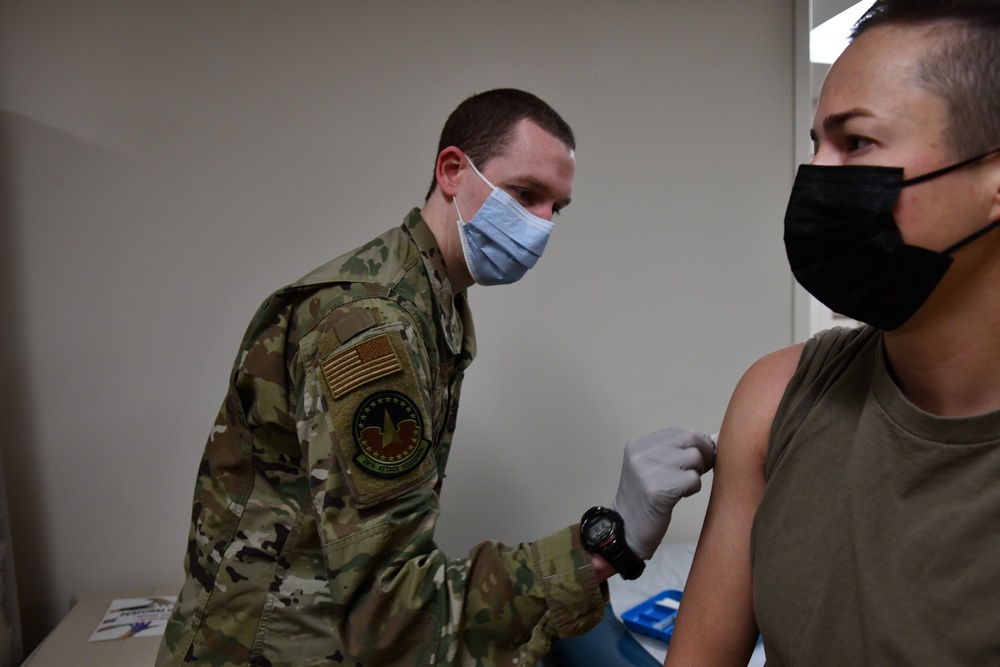 Airmen, mission essential personnel at Whiteman Air Force Base receive COVID-19 vaccine on New Years Eve