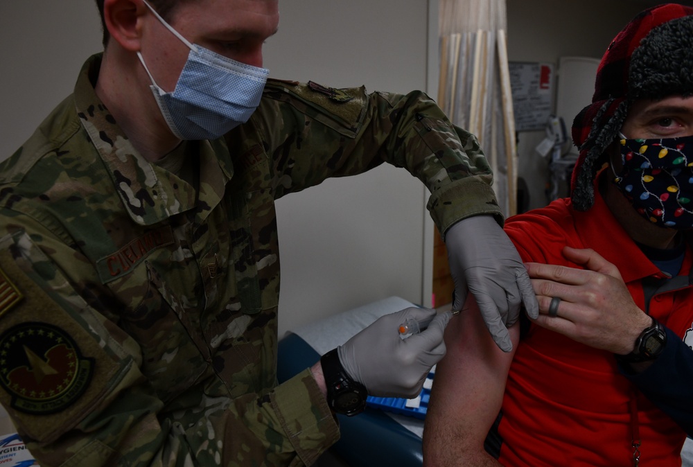 Airmen, mission essential personnel at Whiteman Air Force Base receive COVID-19 vaccine on New Years Eve
