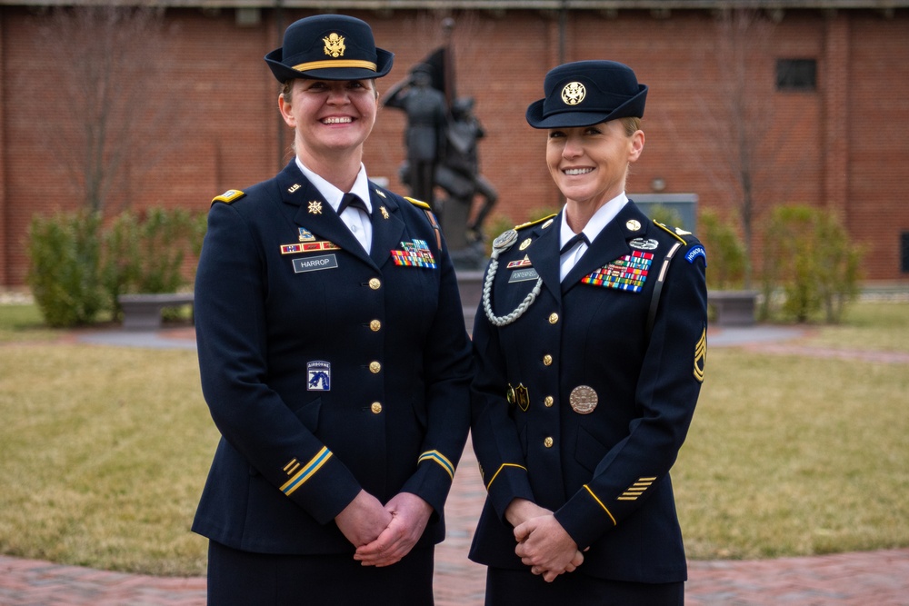 Captain Christa Harrop and Sgt. 1st Class Chelsea Porterfield