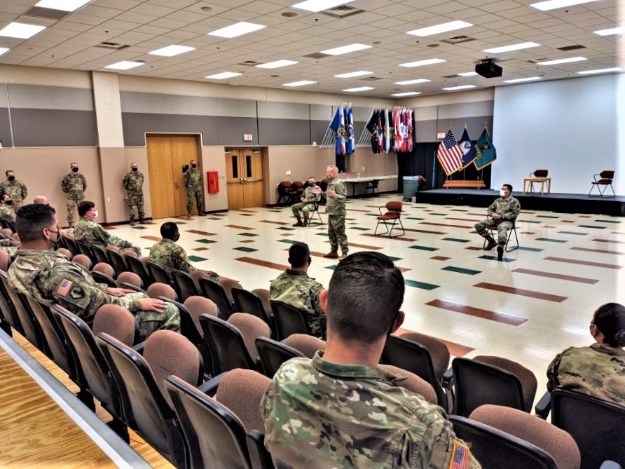 Fort McCoy garrison leadership visits Fort McCoy NCO Academy