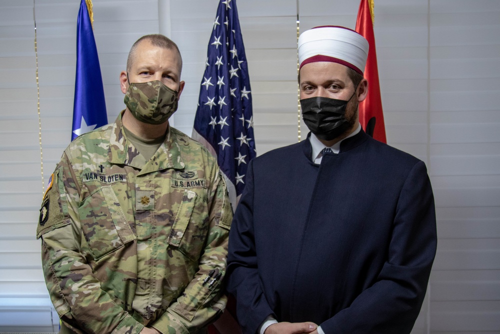 RC-E Chaplain speaks during Friday prayer