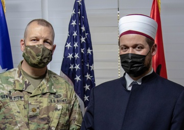 RC-E Chaplain speaks during Friday prayer