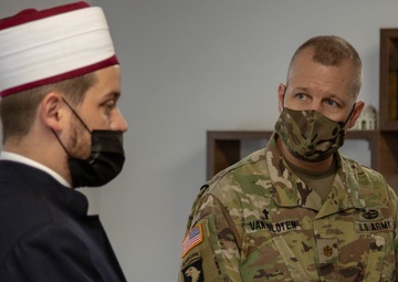 RC-E Chaplain speaks during Friday prayer