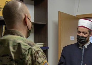 RC-E Chaplain speaks during Friday prayer