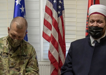 RC-E Chaplain speaks during Friday prayer