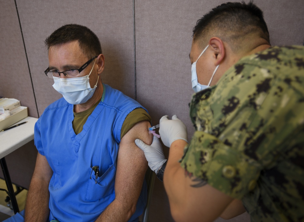 U.S. Naval Hospital Guam Healthcare Providers Receive COVID-19 Vaccine