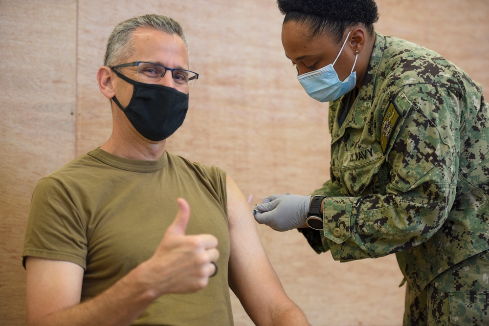 U.S. Naval Hospital Guam Healthcare Providers Receive COVID-19 Vaccine