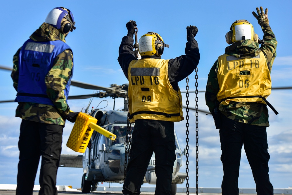 USS New Orleans Flight Operations