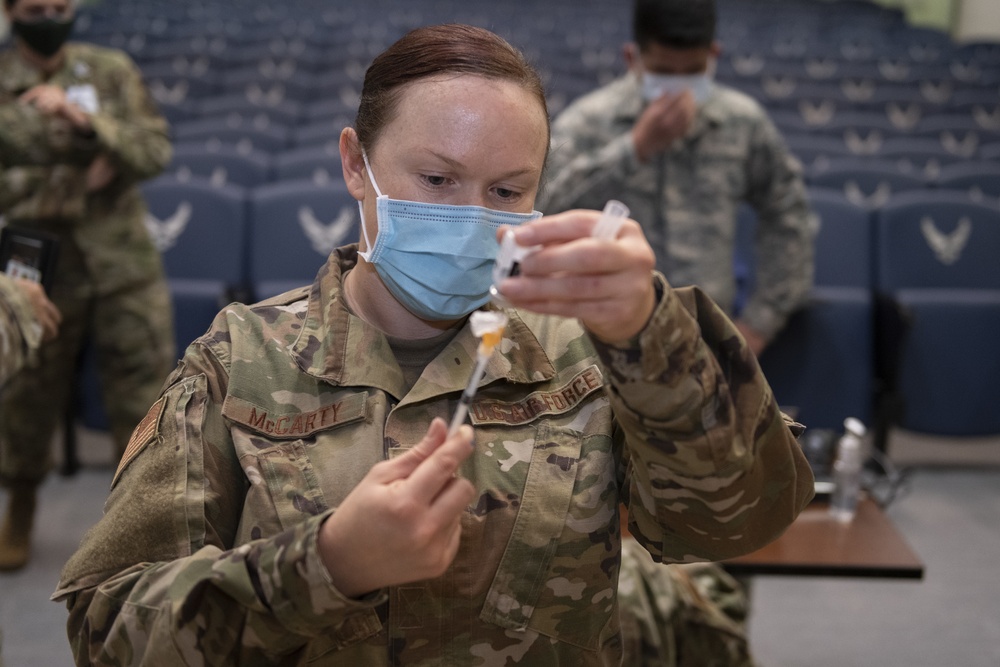 DVIDS Images Essential Team Travis medical personnel receive base's