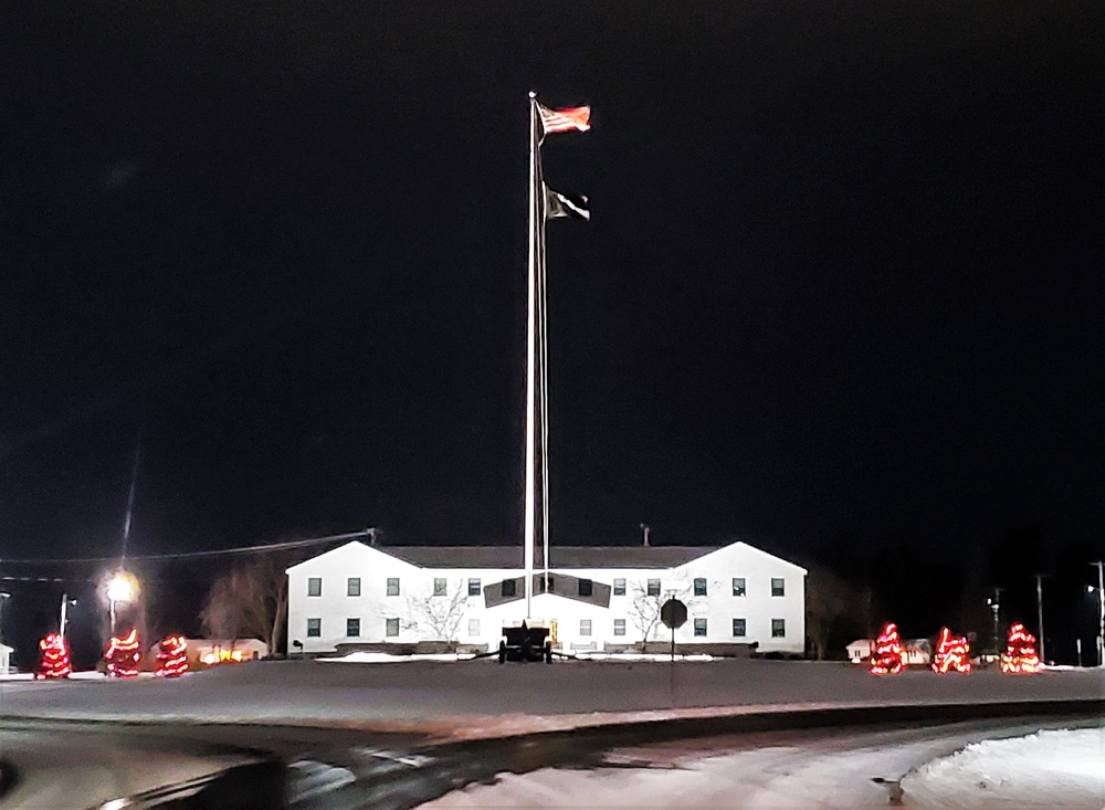 American Flag and Fort McCoy