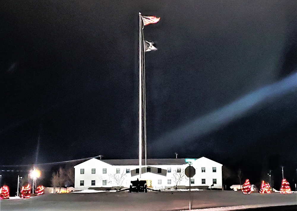 American Flag and Fort McCoy