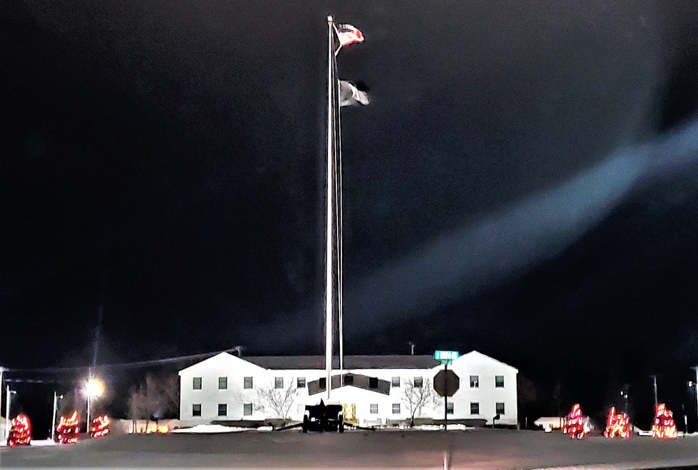American Flag and Fort McCoy