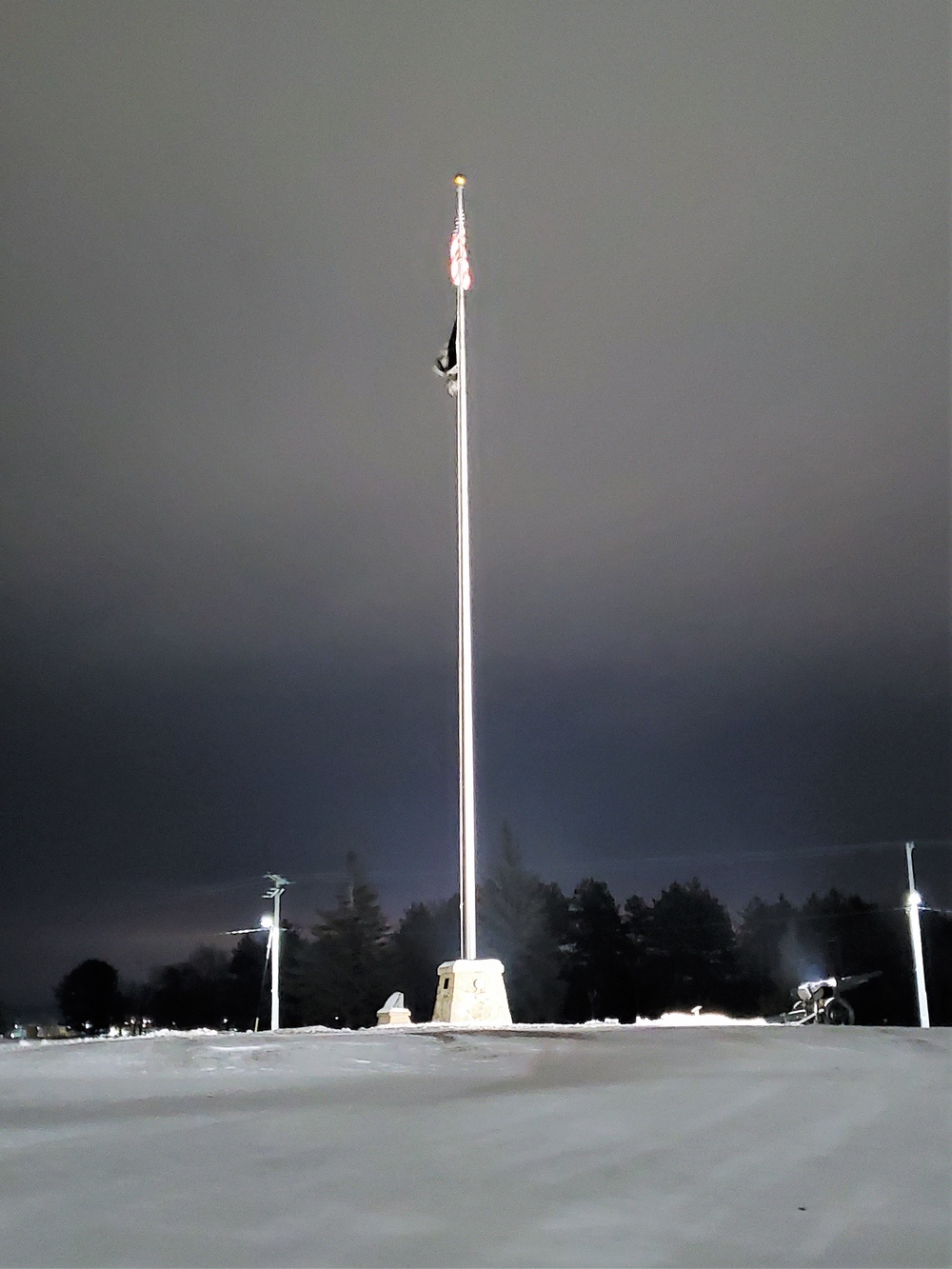 American Flag and Fort McCoy