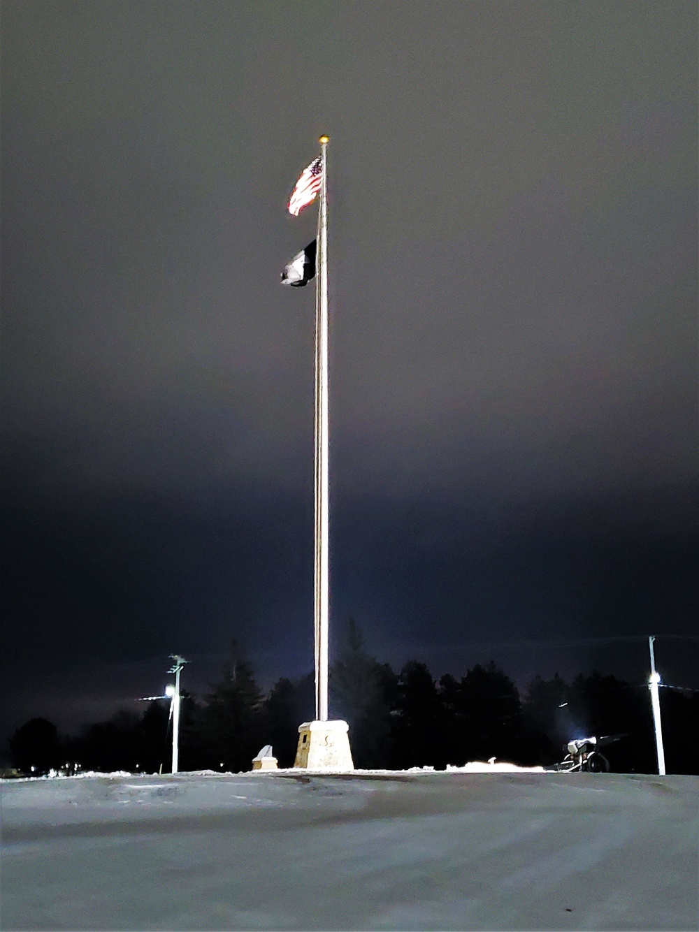American Flag and Fort McCoy