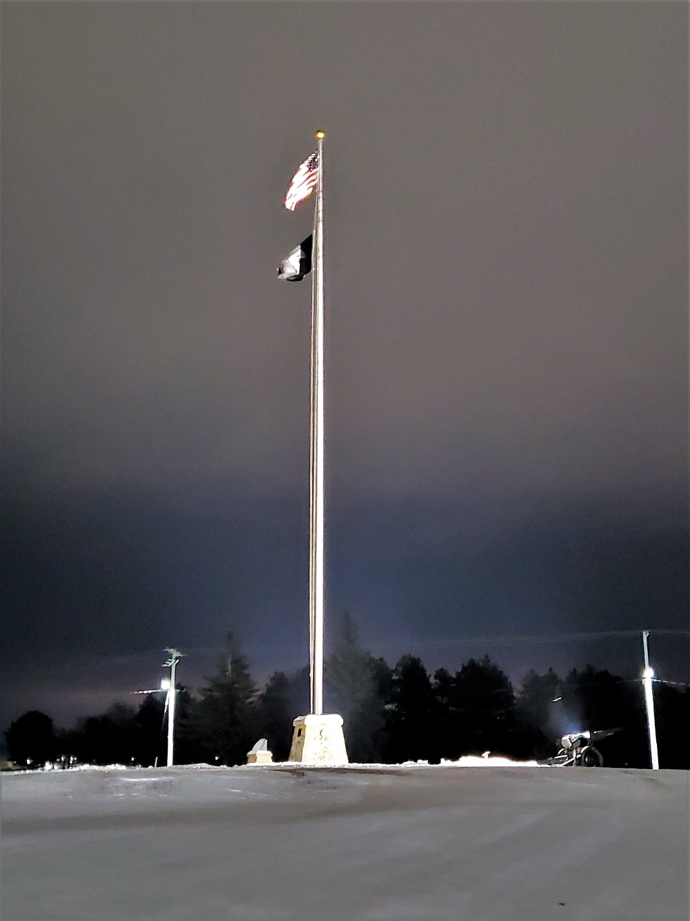 American Flag and Fort McCoy