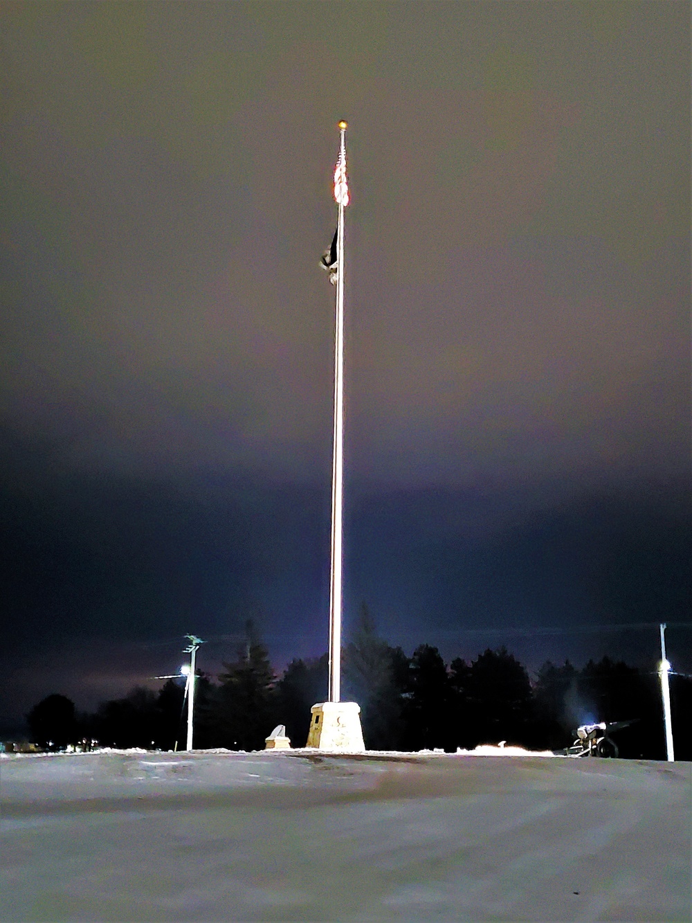 American Flag and Fort McCoy