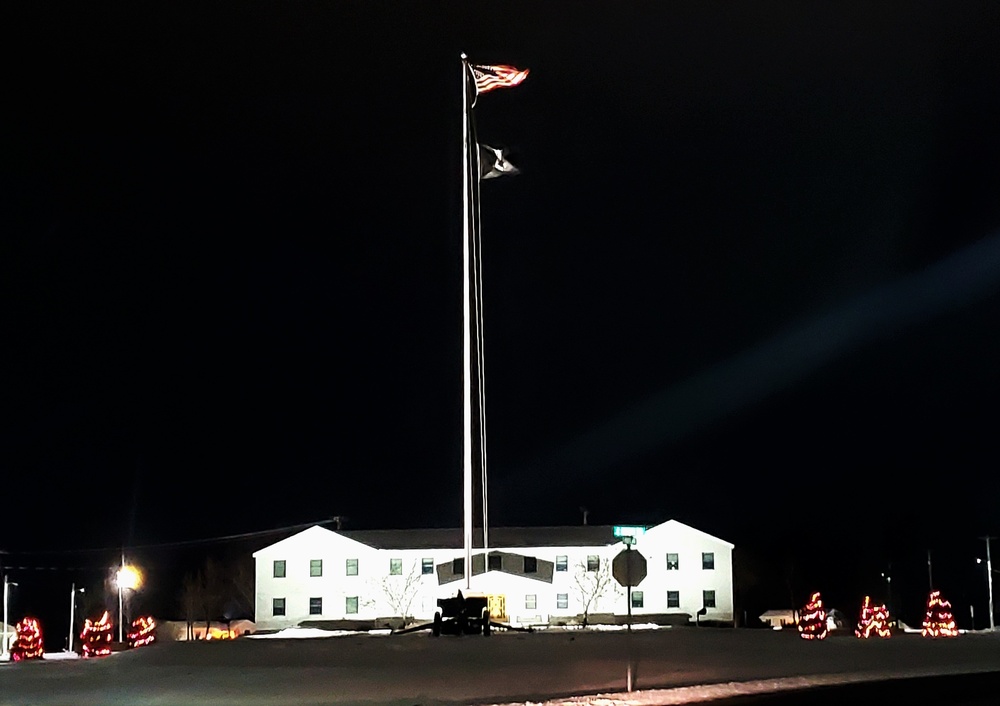 American Flag and Fort McCoy