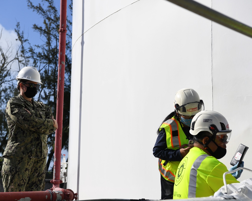 Recommissioning a fuel tank onboard Diego Garcia