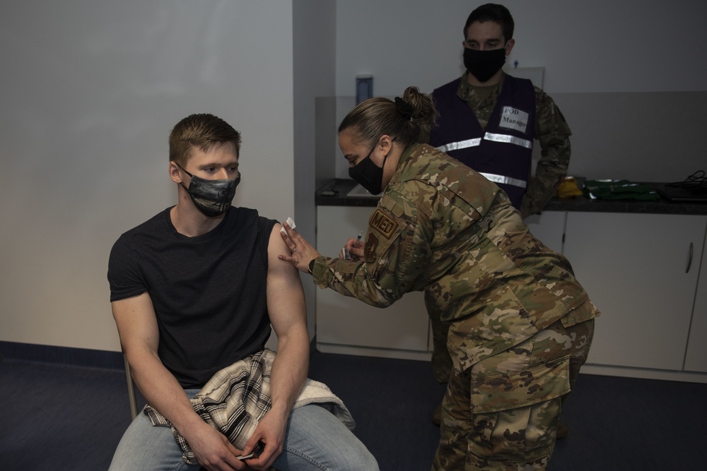 Spangdahlem AB distributes first COVID-19 vaccine