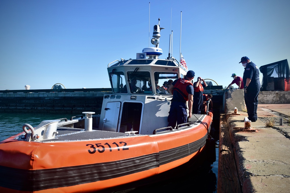 Small boat pierside in GTMO