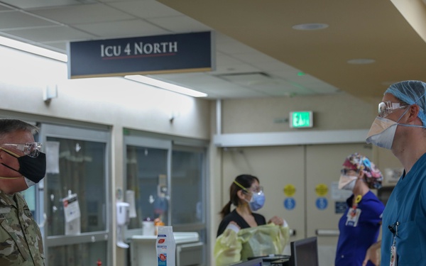 Major General John King visits Fresno, California Medical Center