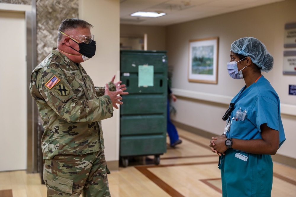 Major General John King visits Fresno, California Medical Center
