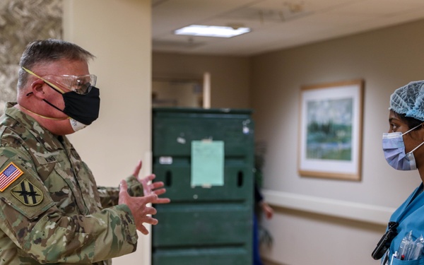 Major General John King visits Fresno, California Medical Center