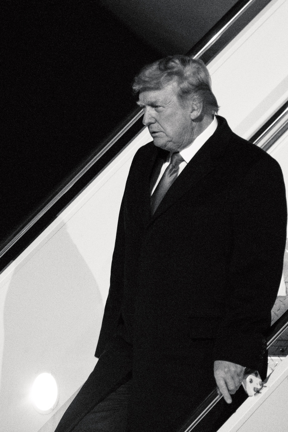 President Donald J. Trump arrives at Dobbins