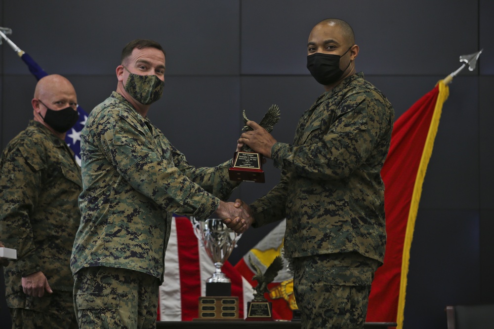 Marine Corps Combat Service Support Schools Instructor of the Year ceremony
