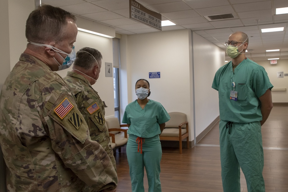 Maj. Gen. John F. King visits Dameron Hospital in California