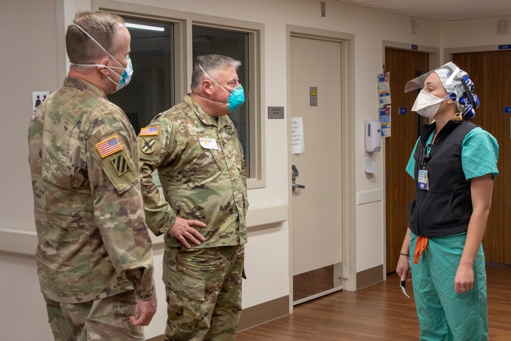 Maj. Gen. John F. King visits Dameron Hospital in California