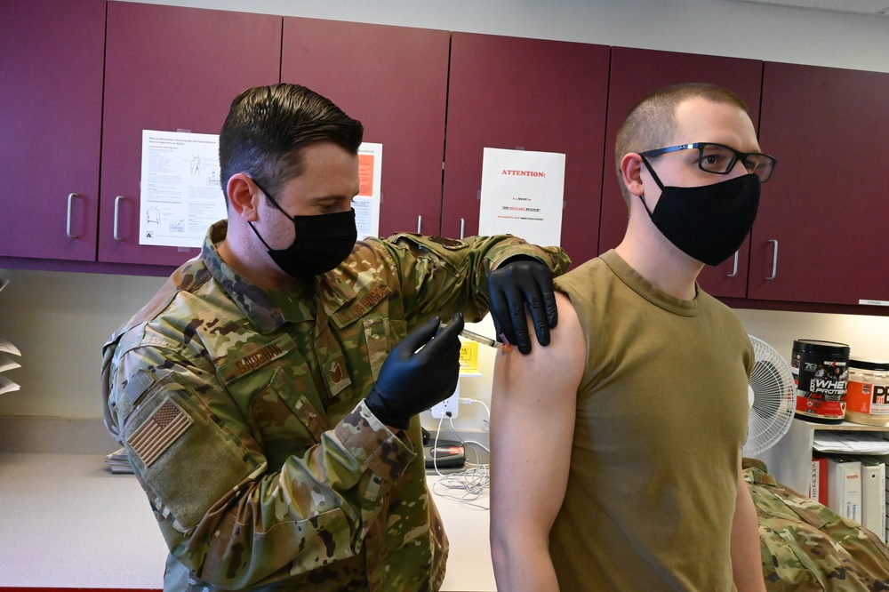 Members of the 119th Wing begin receiving COVID-19 vaccinations