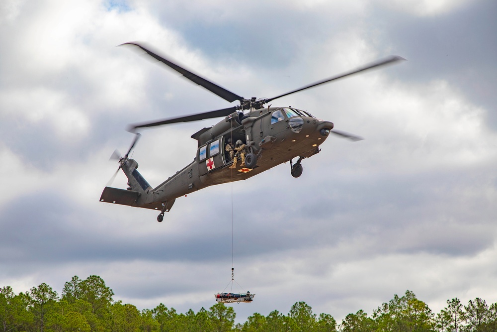 Load Stability System - Litter Attachment (LSS-LA) initial safety of flight prototype testing on HH-60M