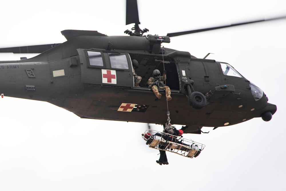 Load Stability System - Litter Attachment (LSS-LA) initial safety of flight prototype testing on HH-60M