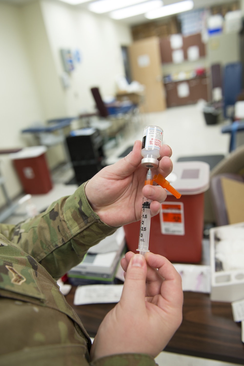 Nebraska National Guard Personnel Volunteer to Receive COVID-19 Vaccine