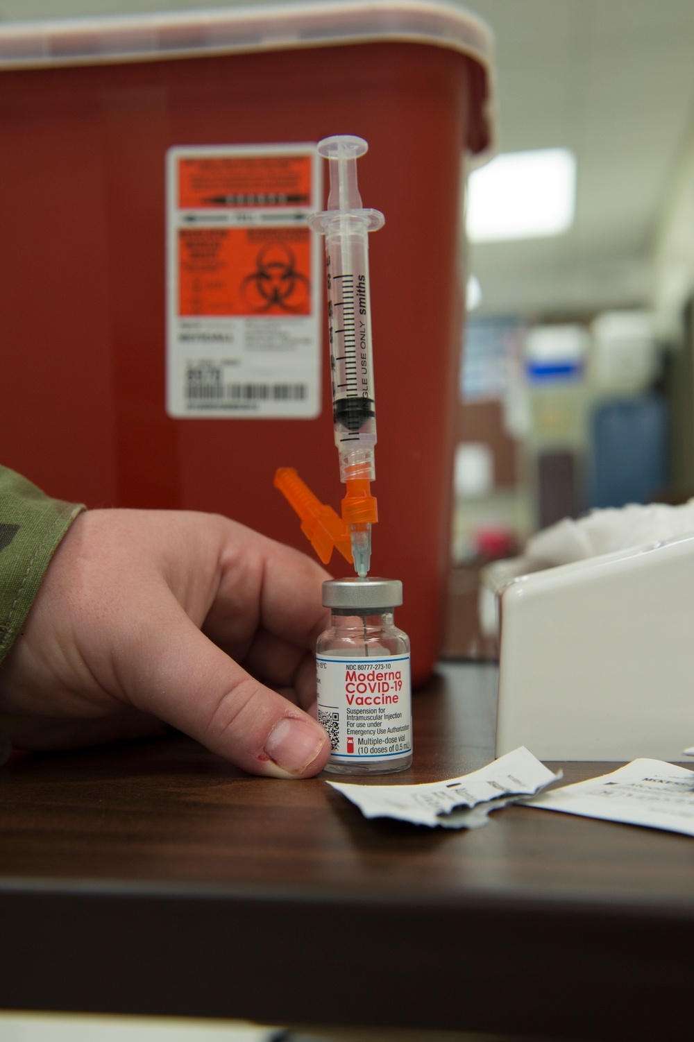 Nebraska National Guard Personnel Volunteer to Receive COVID-19 Vaccine
