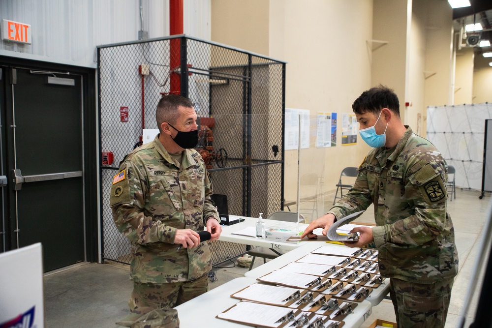 Command Sgt. Maj. Michael Perry Receives the Covid-19 Vaccine