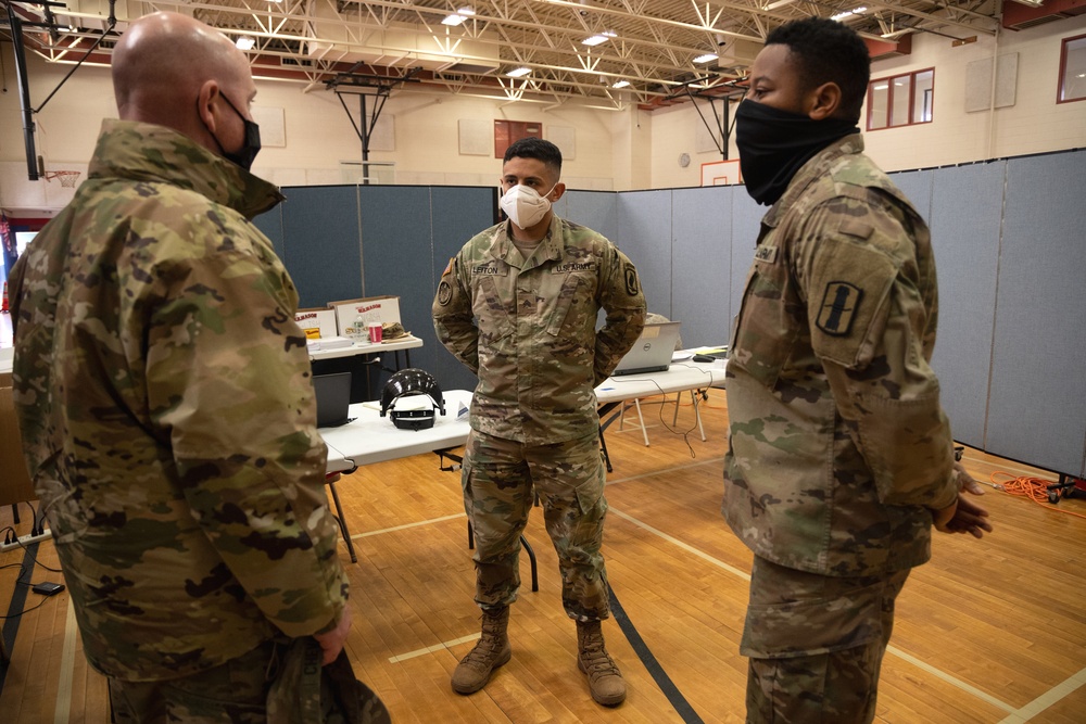 RI senior leaders visit troops during COVID