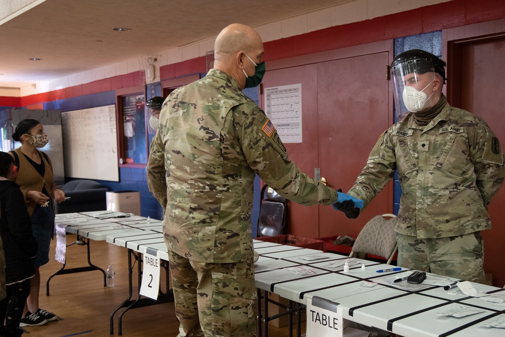 RI senior leaders visit troops during COVID