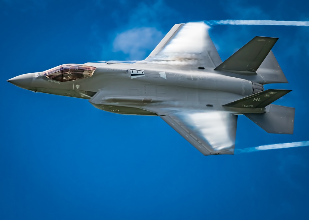 F-35A Lightning II Demo Team Performs at New York International Air Show