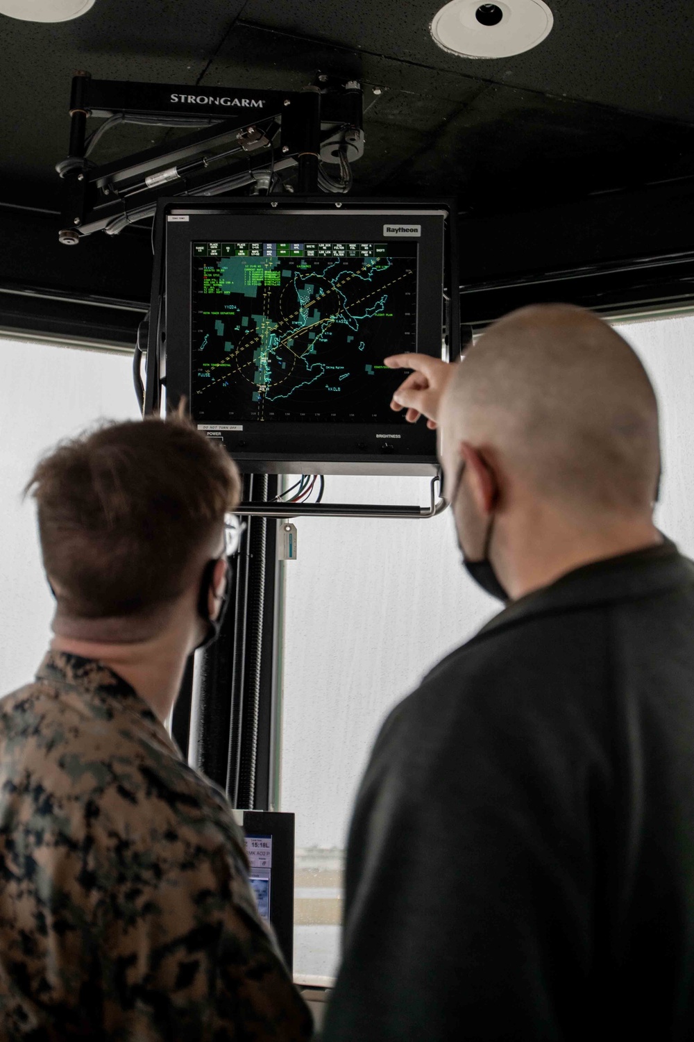 Air Traffic Controllers with H&amp;HS keep the aircraft moving aboard MCAS Futenma