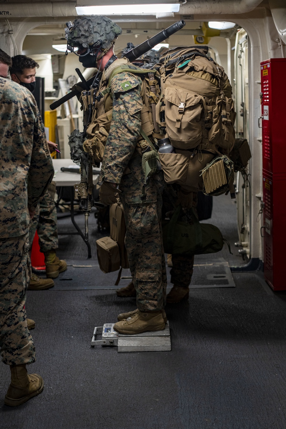 BLT 1/4 Marines conduct landing force assembly rehearsal aboard USS Somerset