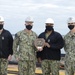 Blue and Gold Crews of USS Rhode Island Receive Battle 'E'