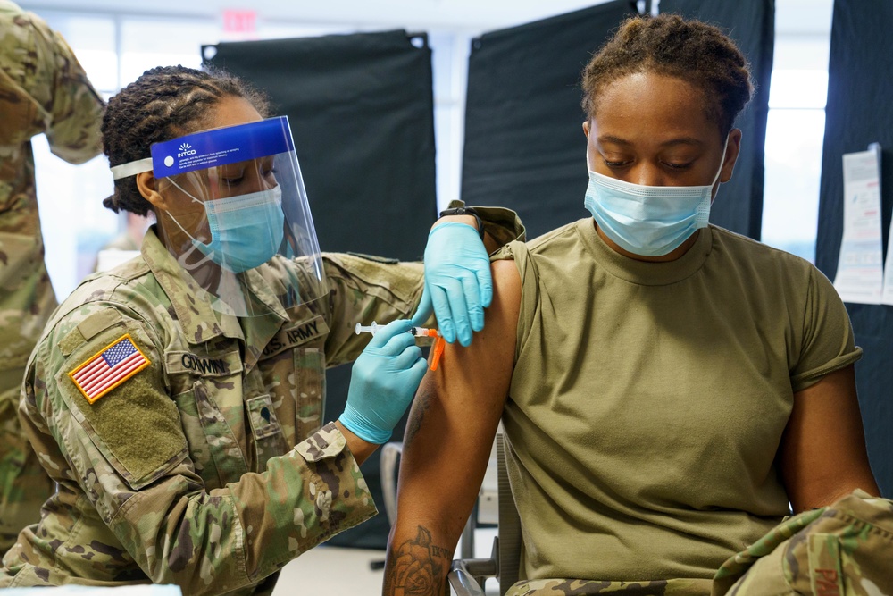 NC Guard COVID Relief Mission Teams Get Inoculated