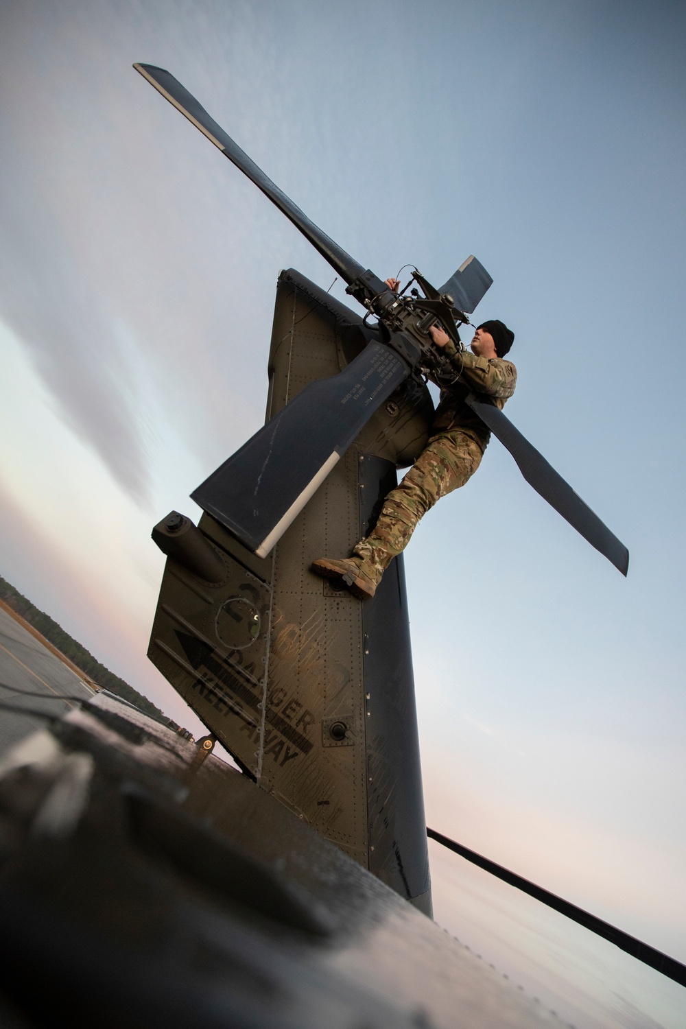 The 3rd Combat Aviation Brigade stands ready during the installation medical evacuation mission.