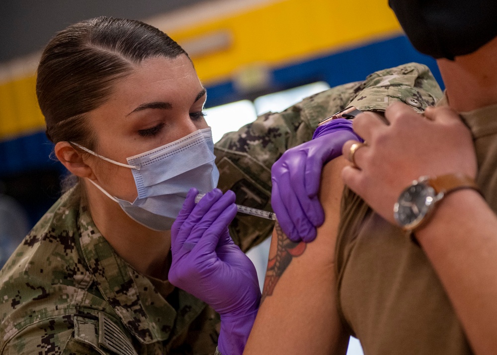 Sailors Receive COVID-19 Vaccine