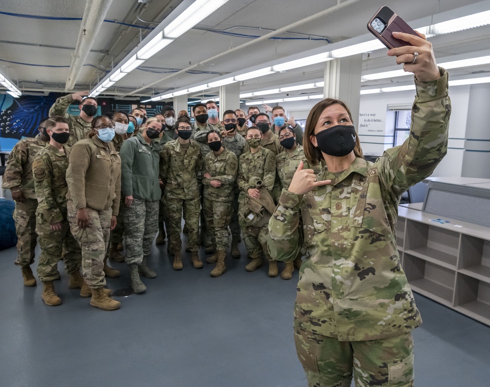 CMSAF Bass tours Dover innovation lab