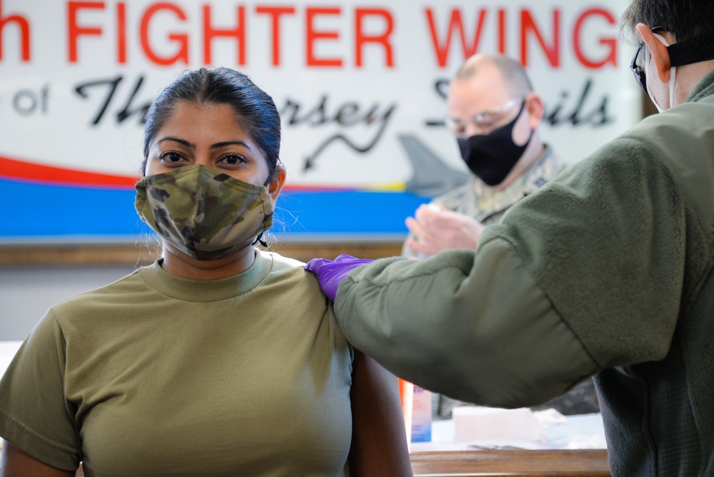 177th Fighter Wing Medical Group Performs Wing's First COVID-19 Vaccinations
