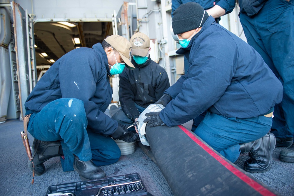 Ike Conducts Maintenance in Naval Station Norfolk